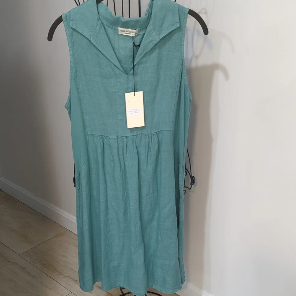 Nwt Linen Sleeveless Dress - Picture 1 of 7